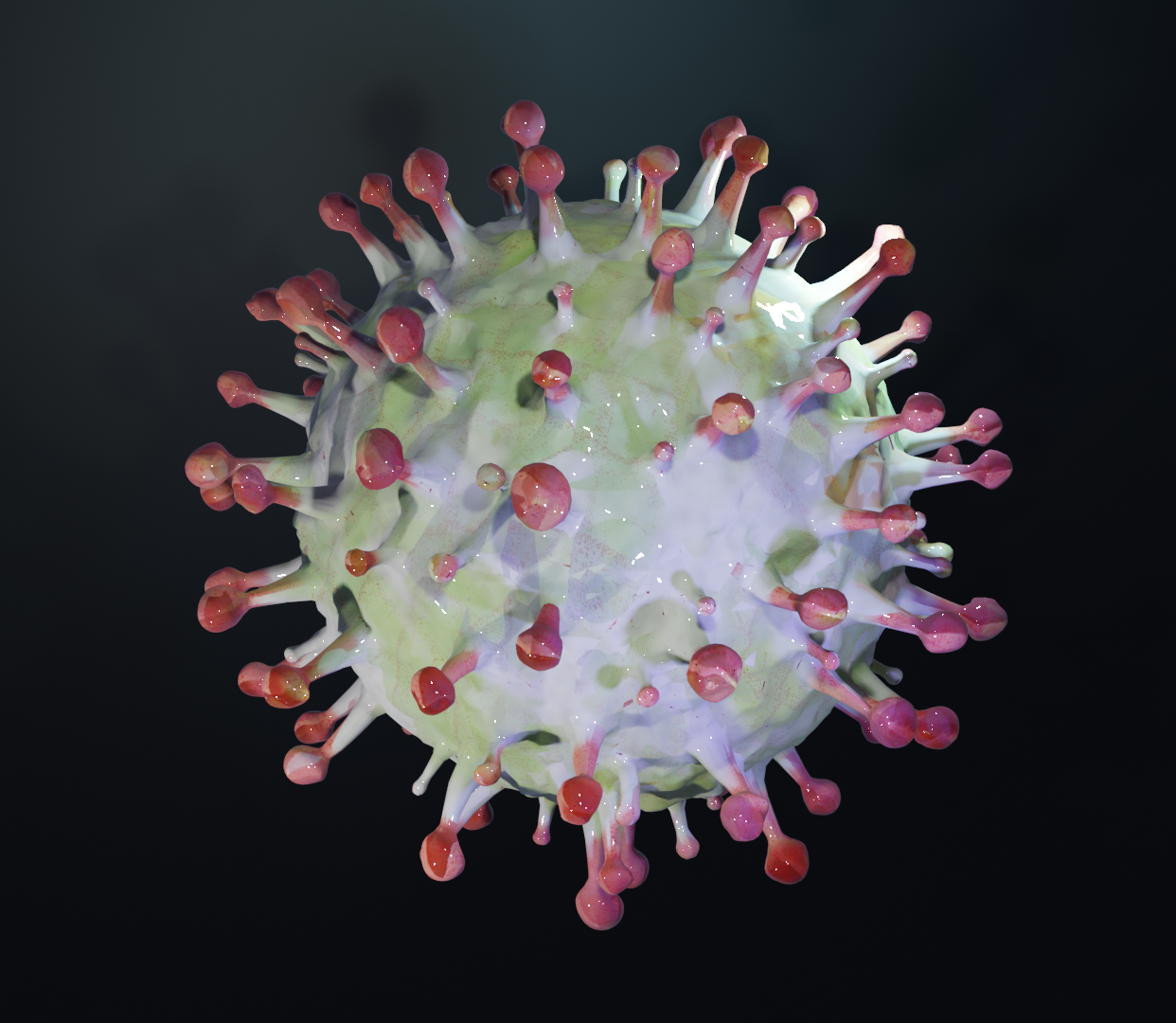 3D illustration of coronavirus