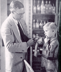 Child receiving rabies innoculation