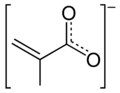 Methacrylate anion 2D skeletal