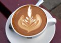 A latte with latte art