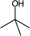 Tert-butyl alcohol 2D skeletal