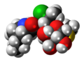 Pirlimycin molecule spacefill