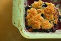 A delicious serving of cobbler.
