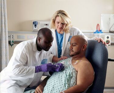 Patient receives chemotherapy