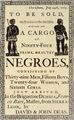 Advertisement for a slave auction