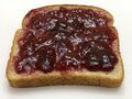 Bread with grape jelly