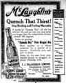 Canada Dry Pale Ginger Ale Toronto Star ad 1916