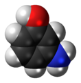3-Aminophenol 3D spacefill
