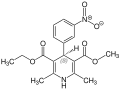 Structural formula of (S)-Nitrendipine