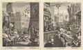 "Beer Street and Gin Lane" by William Hogarth, depicting the effects of alcohol consumption
