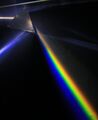 Light dispersion of a mercury-vapor lamp with a flint glass prism