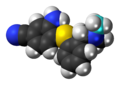 (C-11)DASB molecule spacefill