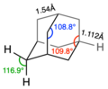 Bond angles and lengths in adamantane