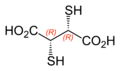 (2R,3R)-2,3-dimercaptosuccinic acid 2D skeletal A configurations