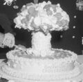 "Operation Crossroads" atomic bomb mushroom cloud cake