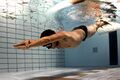 Freediver at the start of a competition in London, 2009