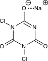 Structure of Sodium dichloroisocyanurate