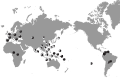 World map showing distribution of the ABCC11 A allele