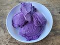 Ube ice cream in a cup