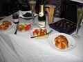 Champagne breakfast setup