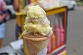 Cheese and chocolate sorbetes (Philippines)