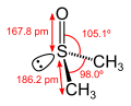 2D dimensions of Dimethyl sulfoxide
