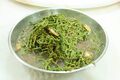 Stir-fried "Midin" (Stenochlaena palustris) in Sarawak