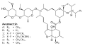 Avermectins skeletal structure