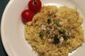 Spaghetti squash with goat cheese