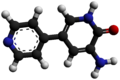 3D molecular model of Amrinone