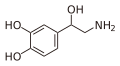 Chemical structure of Noradrenaline