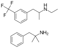 Fenfluramine and phentermine chemical structure