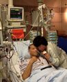 Patient in intensive care unit