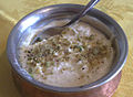 Shrikhand – A thickened yogurt dessert flavored with saffron and cardamom.