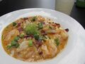 Shrimp and grits at the Green Goddess