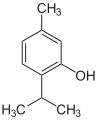 Chemical structure of Thymol
