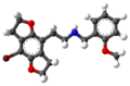 3D ball-and-stick model of 2CBFly-NBOMe