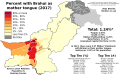 Brahui speakers by Pakistani District - 2017 Census