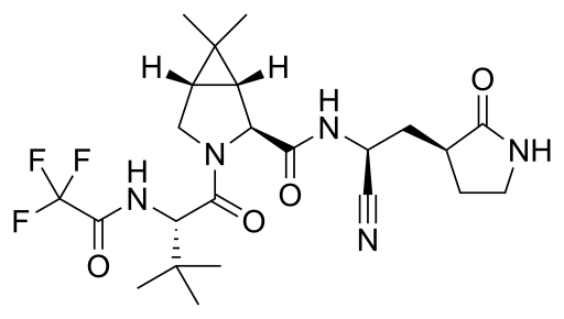 Skeletal formula of Nirmatrelvir