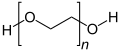 Structural formula of Polyethylene glycol