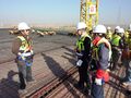 Safety instructions at a construction site in China