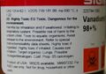 Vanadium(V) oxide label