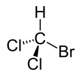 Bromodichloromethane displayed structure