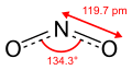 Nitrogen dioxide 2D dimensions