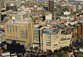 Aerial closeup of Yale New Haven Hospital, 2010