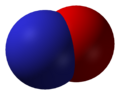 Nitric oxide 3D van der Waals model