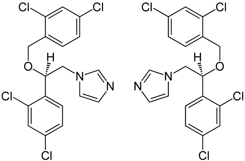 File:()-Miconazole Enantiomers Structural Formulae.png