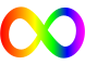 Autism spectrum infinity awareness symbol