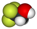 2,2,2-Trifluoroethanol 3D van der Waals model