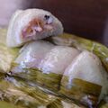 Khao tom with banana filling